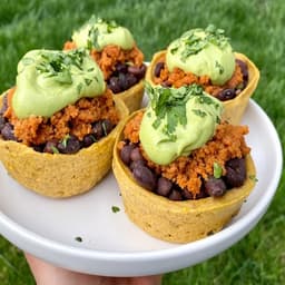 Stuffed plantain cups